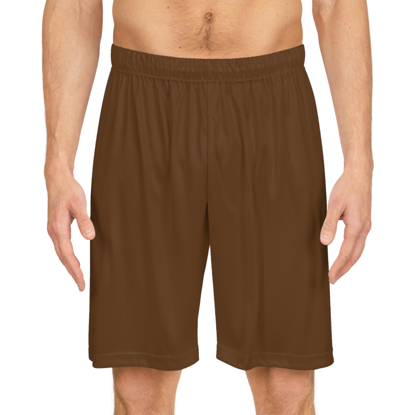 Logo Basketball Shorts - Brown Pink Design