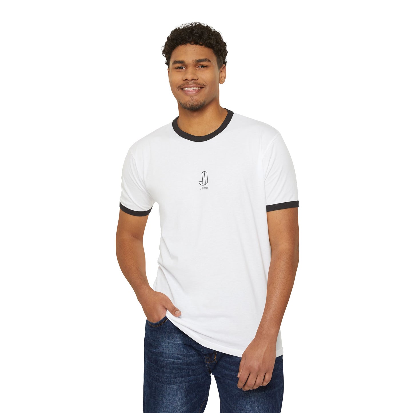 Minimalist Unisex Cotton Ringer T-Shirt for Casual Style