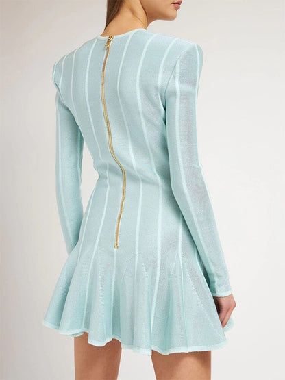 Jamol Tweed Dress With Gold-Tone Buttons