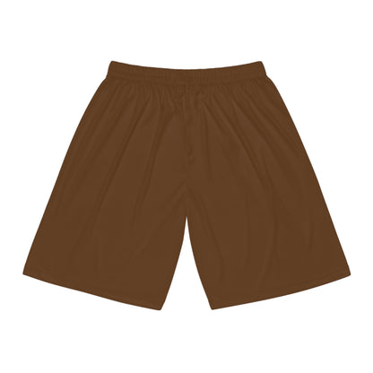 Logo Basketball Shorts - Brown Pink Design